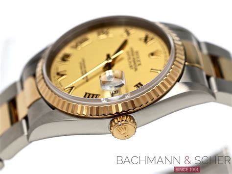 rolex mans datejust mod 16233 18kt gold & stainless steel|Rolex Datejust 16233 day night.